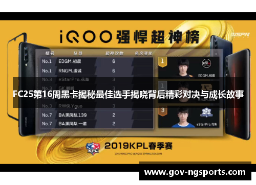 FC25第16周黑卡揭秘最佳选手揭晓背后精彩对决与成长故事